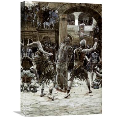 Scourging Of The Face On Canvas by James Tissot Print